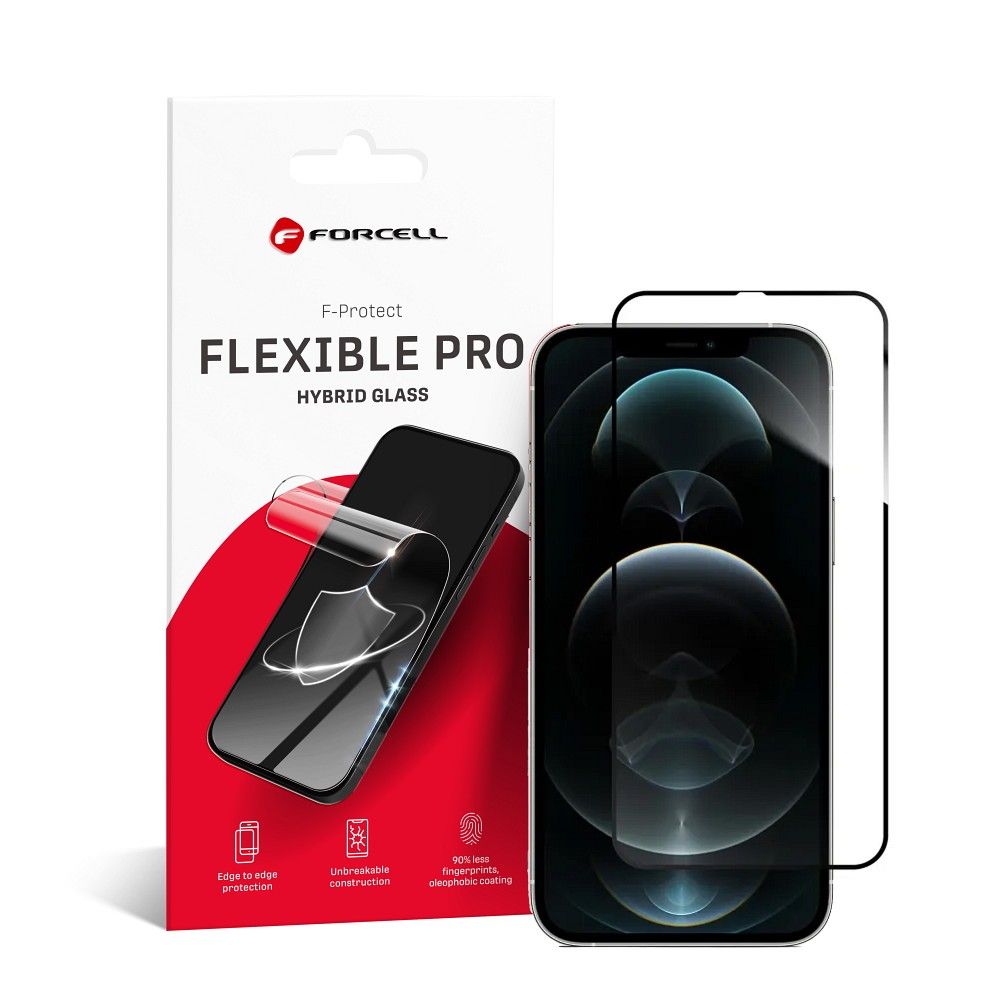 Hybrid glass to iPhone XS MAX / 11 PRO MAX Forcell Flexible 5D black