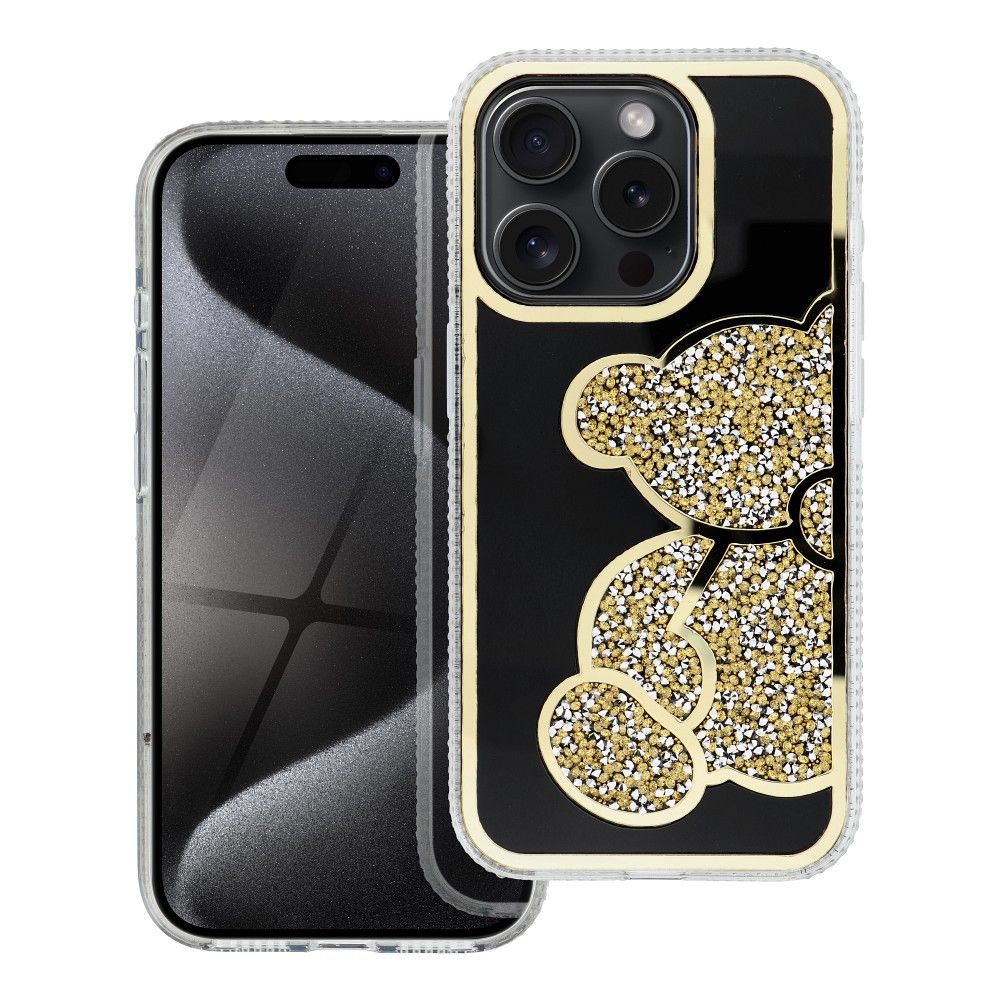 Suojakuori iPhone 12 MINI:lle Teddy Bear kultainen