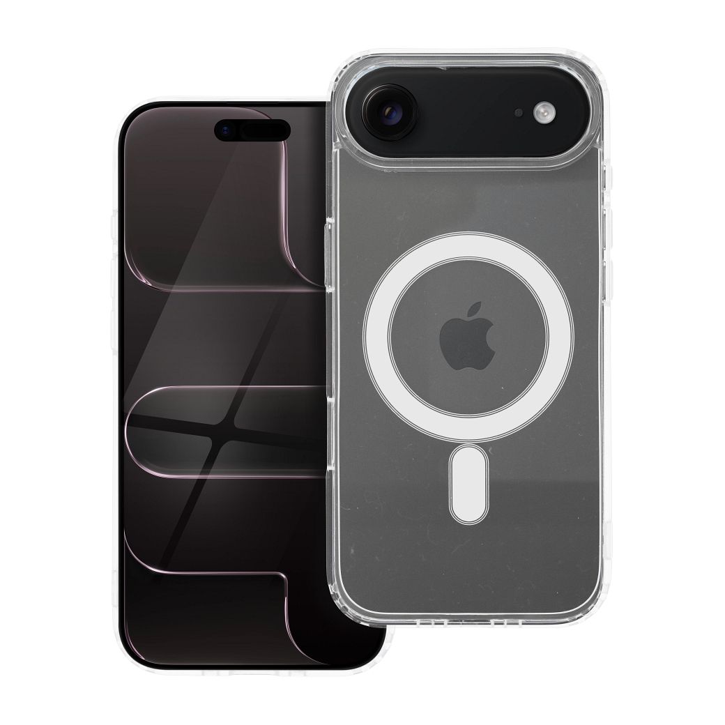 Suojakuori iPhone 17 AIR:lle Clear Mag Cover (MID) yhteensopiva MagSafen kanssa läpinäkyvä