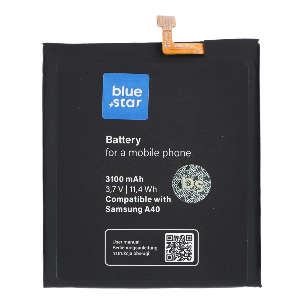 Akku Samsung A40:lle 3100 mAh Blue Star Premium