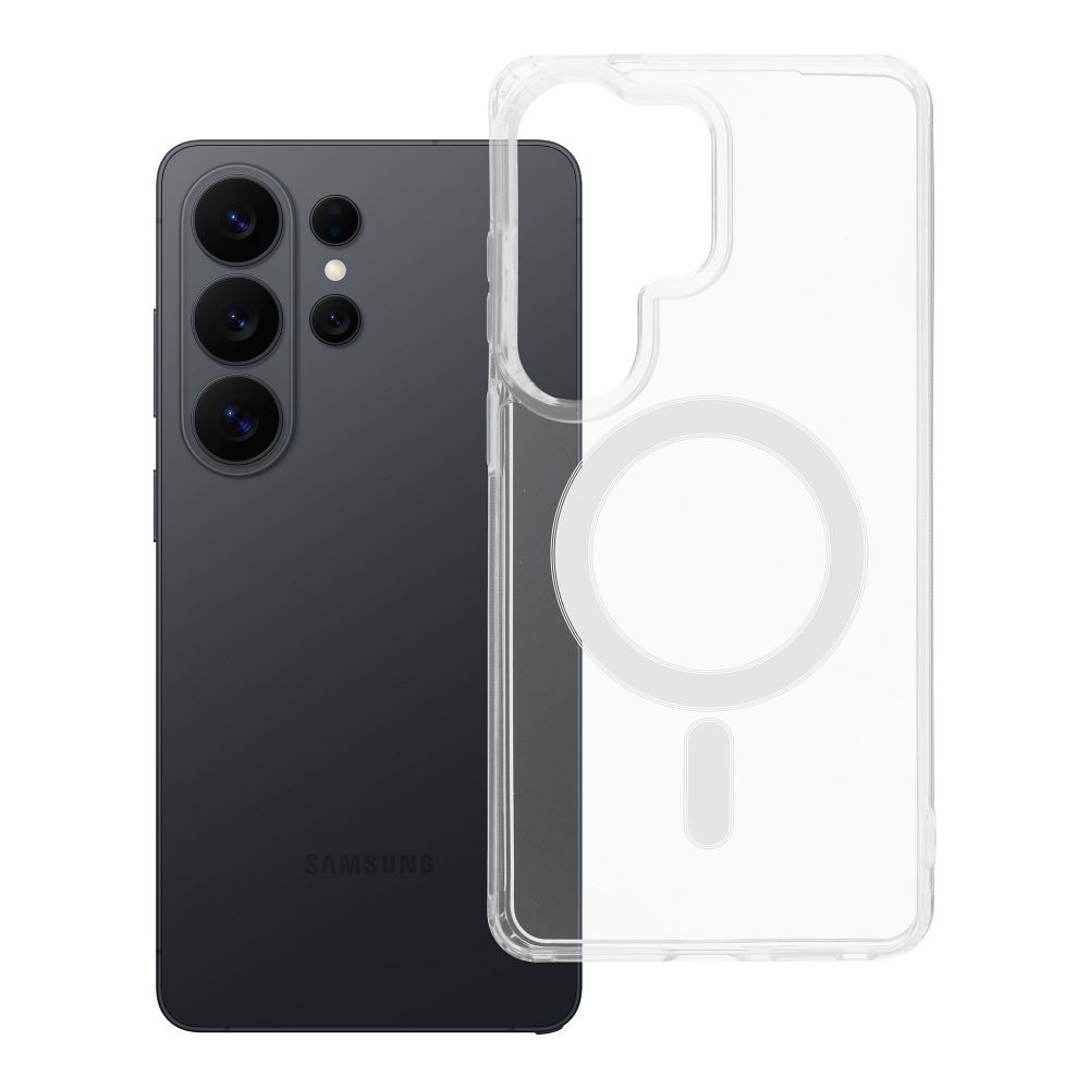 Suojakuori Samsung S26 ULTRA:lle Clear Mag Cover (STR) yhteensopiva MagSafen kanssa läpinäkyvä