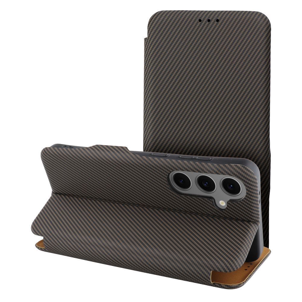 Flip-suojakuori Samsung S25 PLUS:lle Folio Side Magnet ruskea