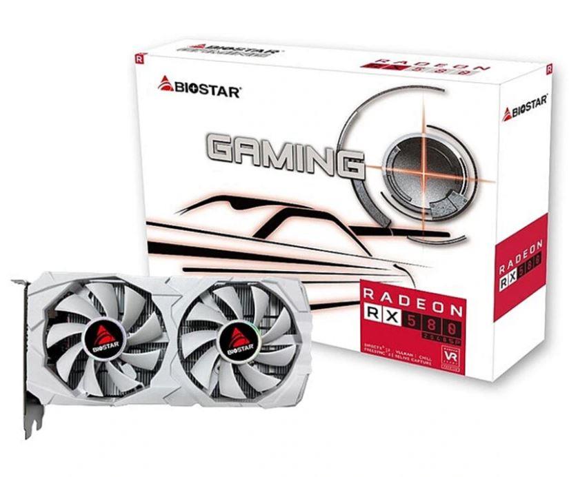 BIOSTAR Radeon RX 580 8GB Valkoinen D5 Näytönohjain