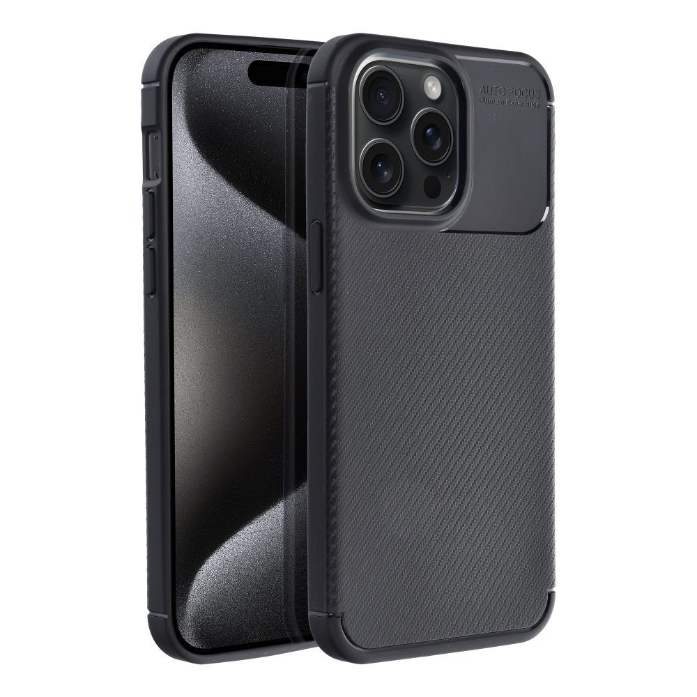 Suojakuori iPhone 15 PRO MAX:lle Carbon Premium musta