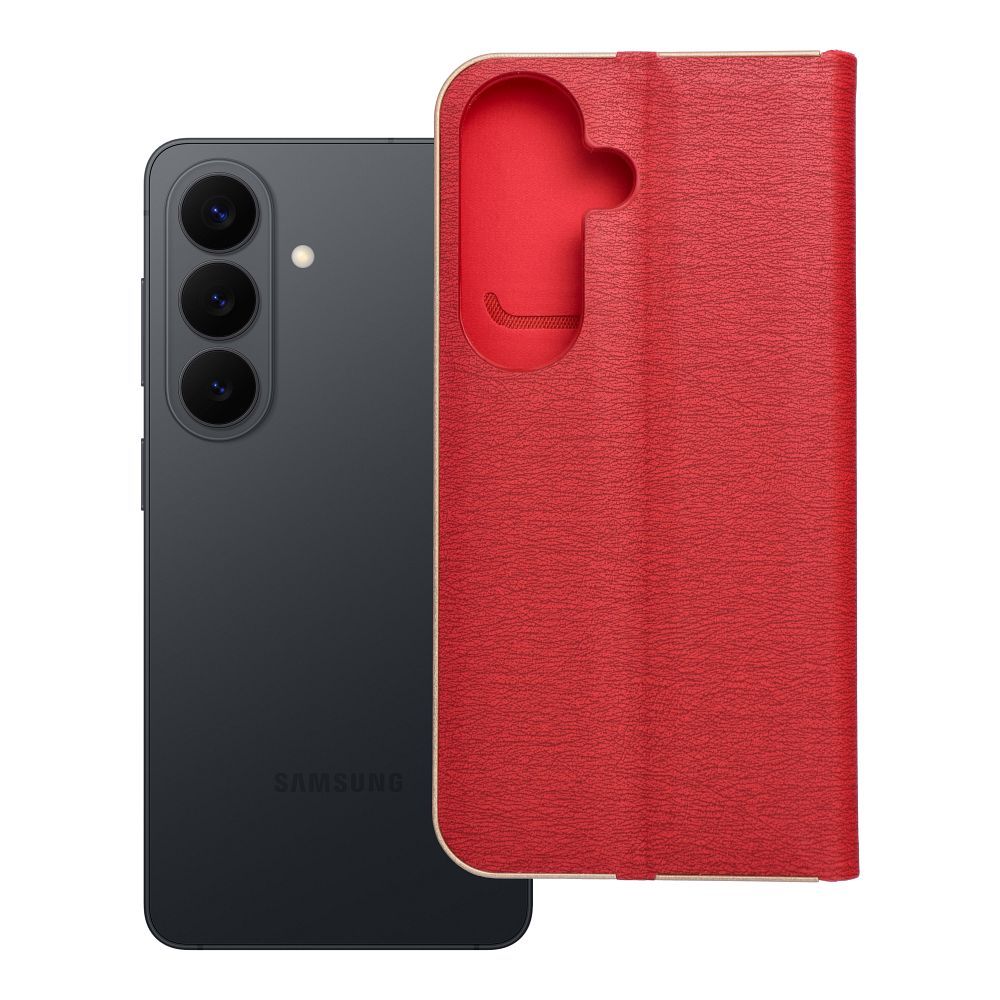 LUNA Book Gold puhelinkuori Samsung S26 punainen