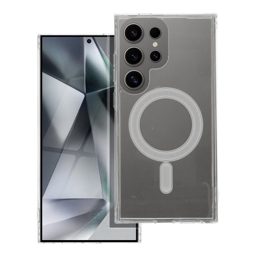 Suojakuori Samsung S25:lle Clear Mag Cover (MID) yhteensopiva MagSafen kanssa läpinäkyvä