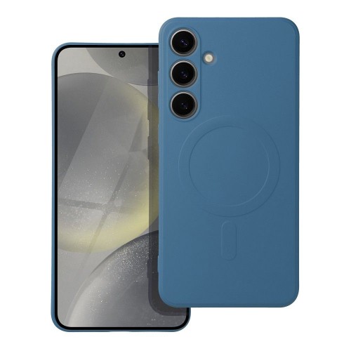 Case for Samsung S26 PLUS Silicone Mag Cover compatible with MagSafe (camera protection) blue