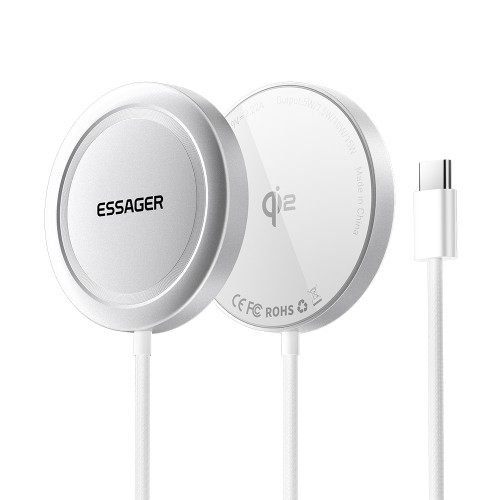 Langaton laturi Essager ES-WC11 Qi2 hopeinen 15W