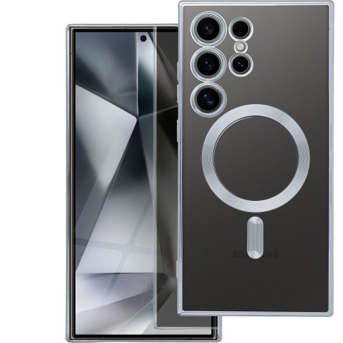 Suojakuori iPhone 17:lle Electro Mag Cover yhteensopiva MagSafen kanssa hopeinen
