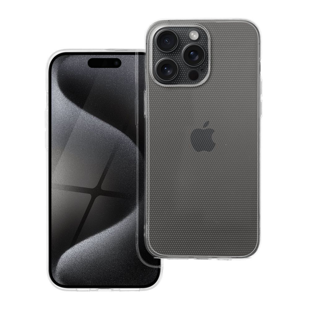 Läpinäkyvä 2 mm Suojakuori iPhone 15 PRO MAX:lle (kameransuoja)