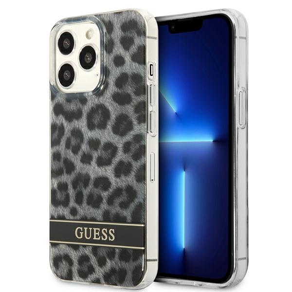 Guess GUHCP13LHSLEOK iPhone 13 Pro / 13 6.1" harmaa/harmaa kovakotelo Leopardi