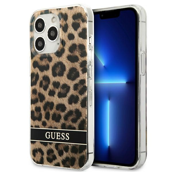 Guess GUHCP13LHSLEOW iPhone 13 Pro / 13 6.1" ruskea/ruskea kovakotelo Leopardi