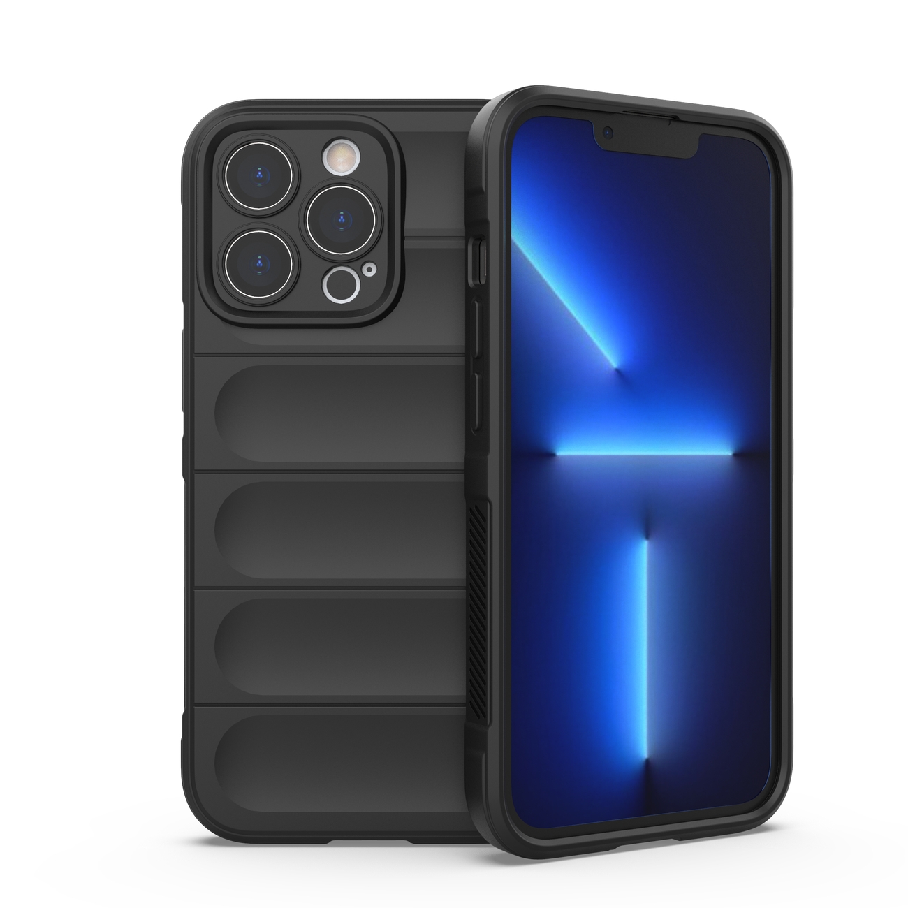 Magic Shield Kotelo iPhone 13 Pro joustava panssaroitu suojus musta