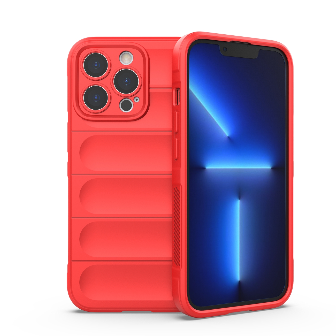 Magic Shield Kotelo iPhone 13 Pro joustava panssaroitu suojus punainen