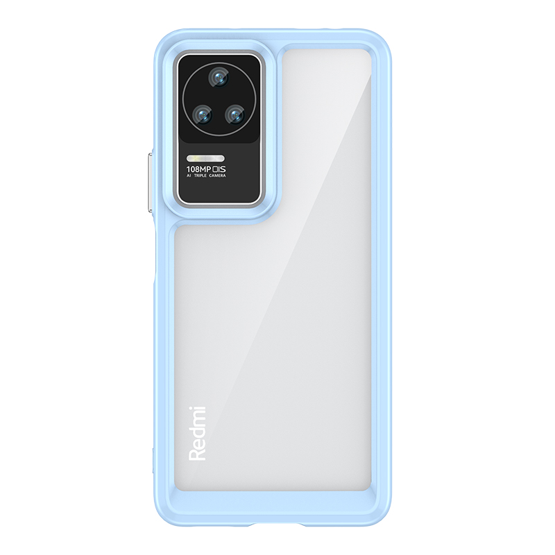 Outer Space Case for Xiaomi Poco F4 5G cover with a flexible frame blue