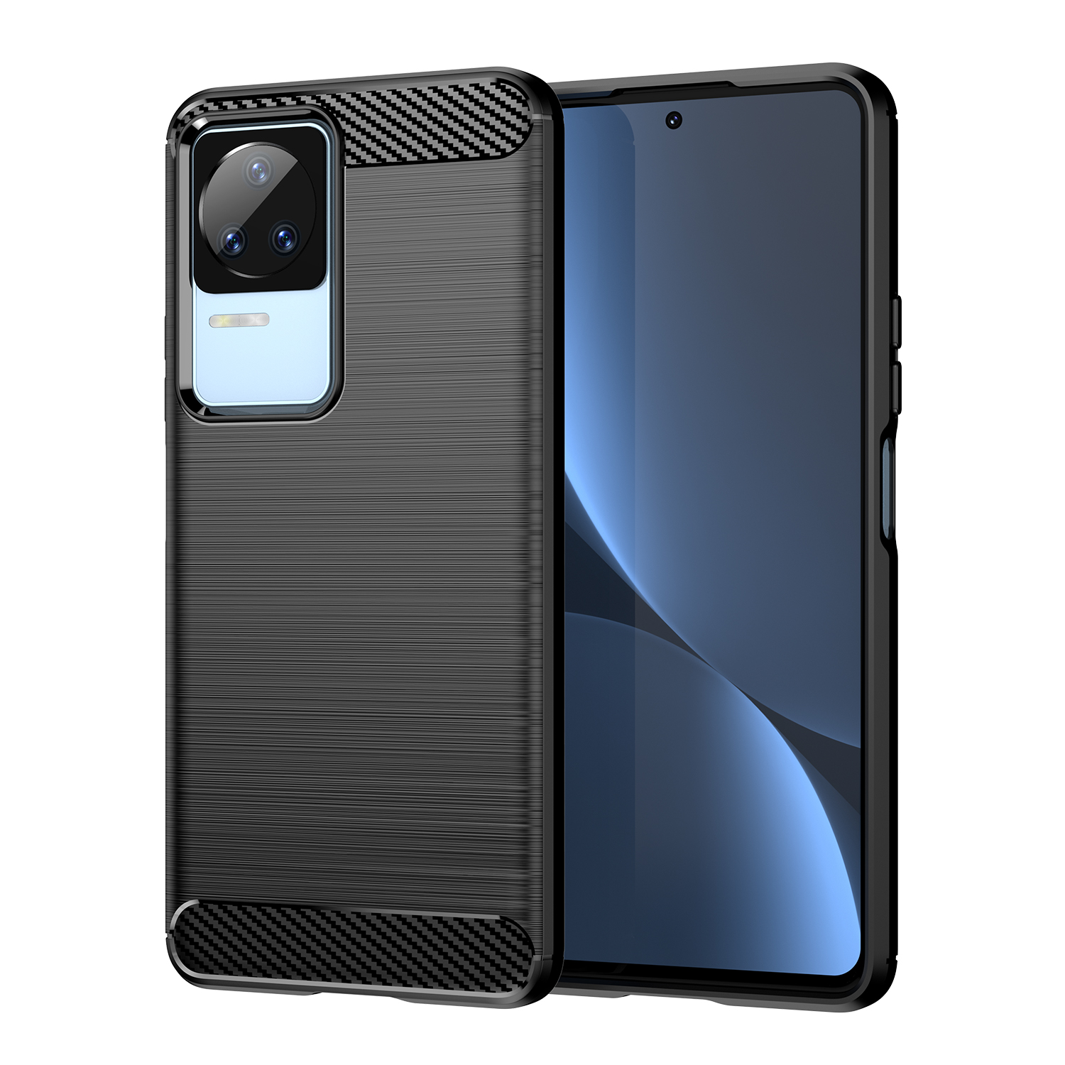 Hiili Kotelo Xiaomi Poco F4 5G joustava silikoni hiili kansi musta