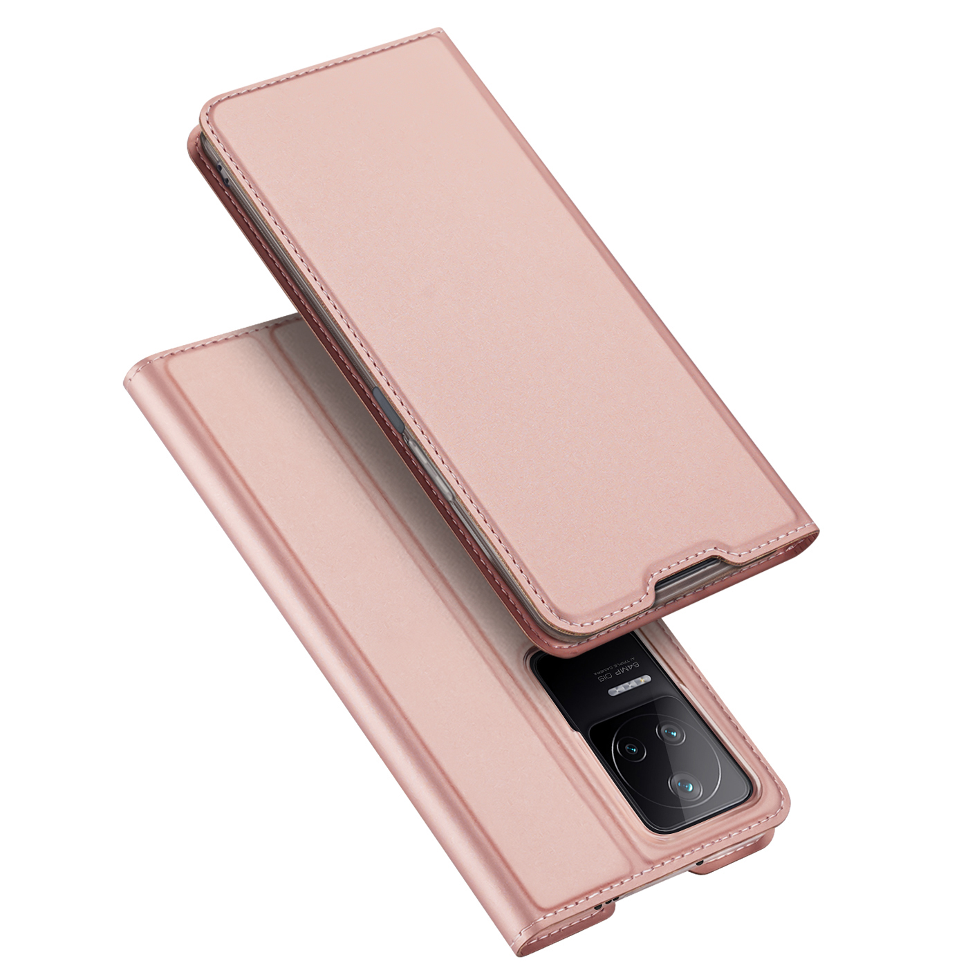 Dux Ducis Skin Pro Holster Cover Flip Cover Xiaomi Poco F4 5G vaaleanpunainen
