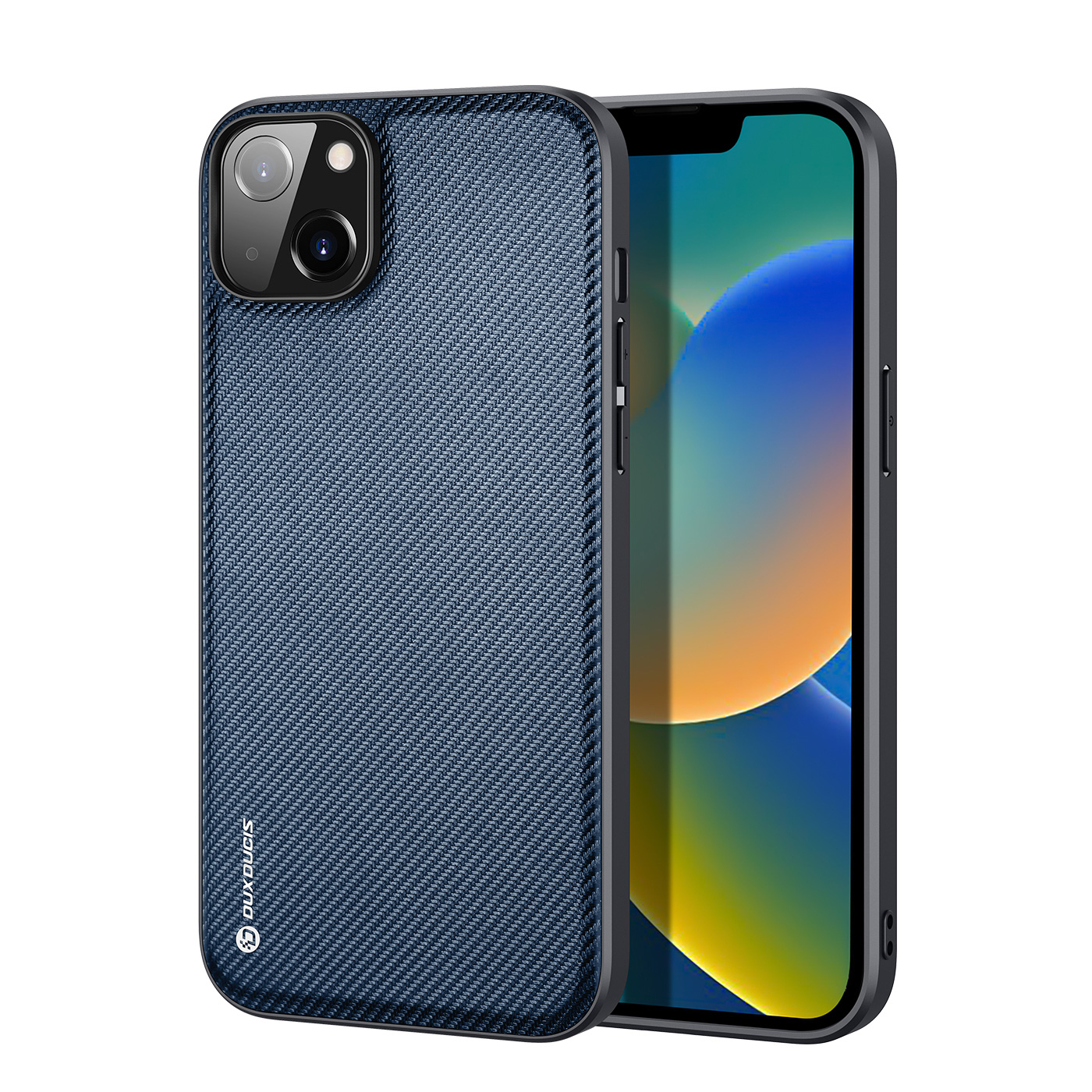 Dux Ducis Fino kotelo kansi iPhone 14 Plus sininen nylon