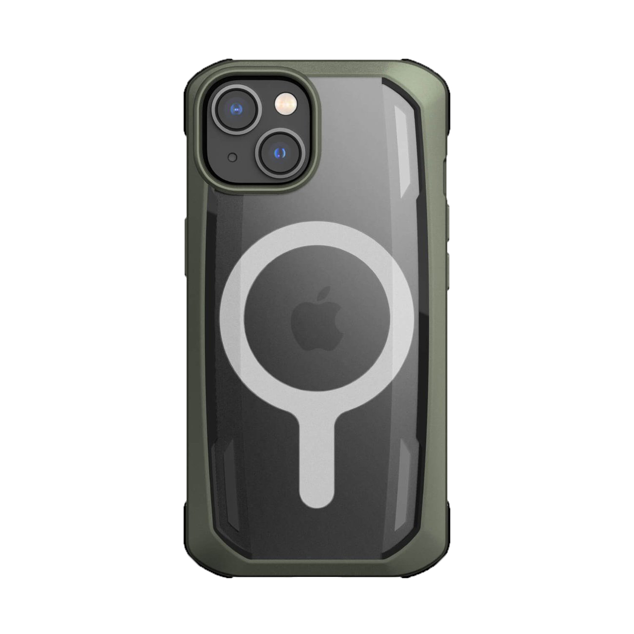Raptic X-Doria Secure Case iPhone 14 Plus MagSafe panssaroitu suojus vihreä