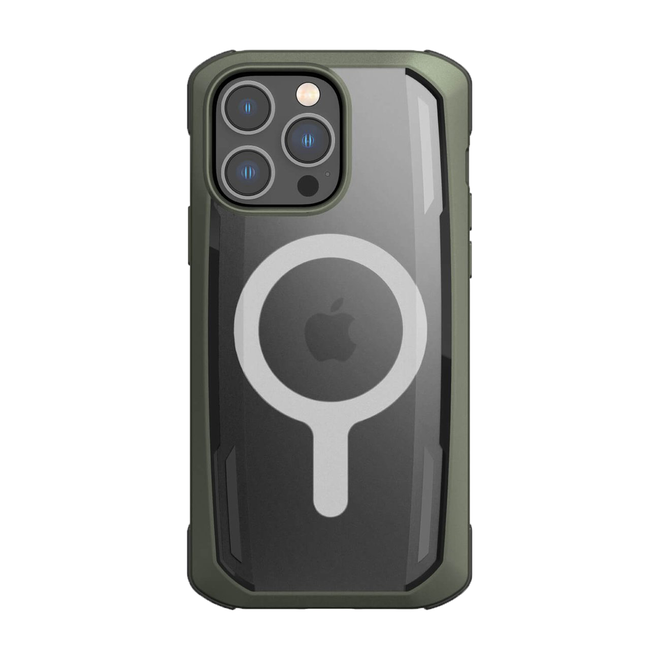 Raptic X-Doria Secure Case iPhone 14 Pro MagSafe panssaroitu suojus vihreä