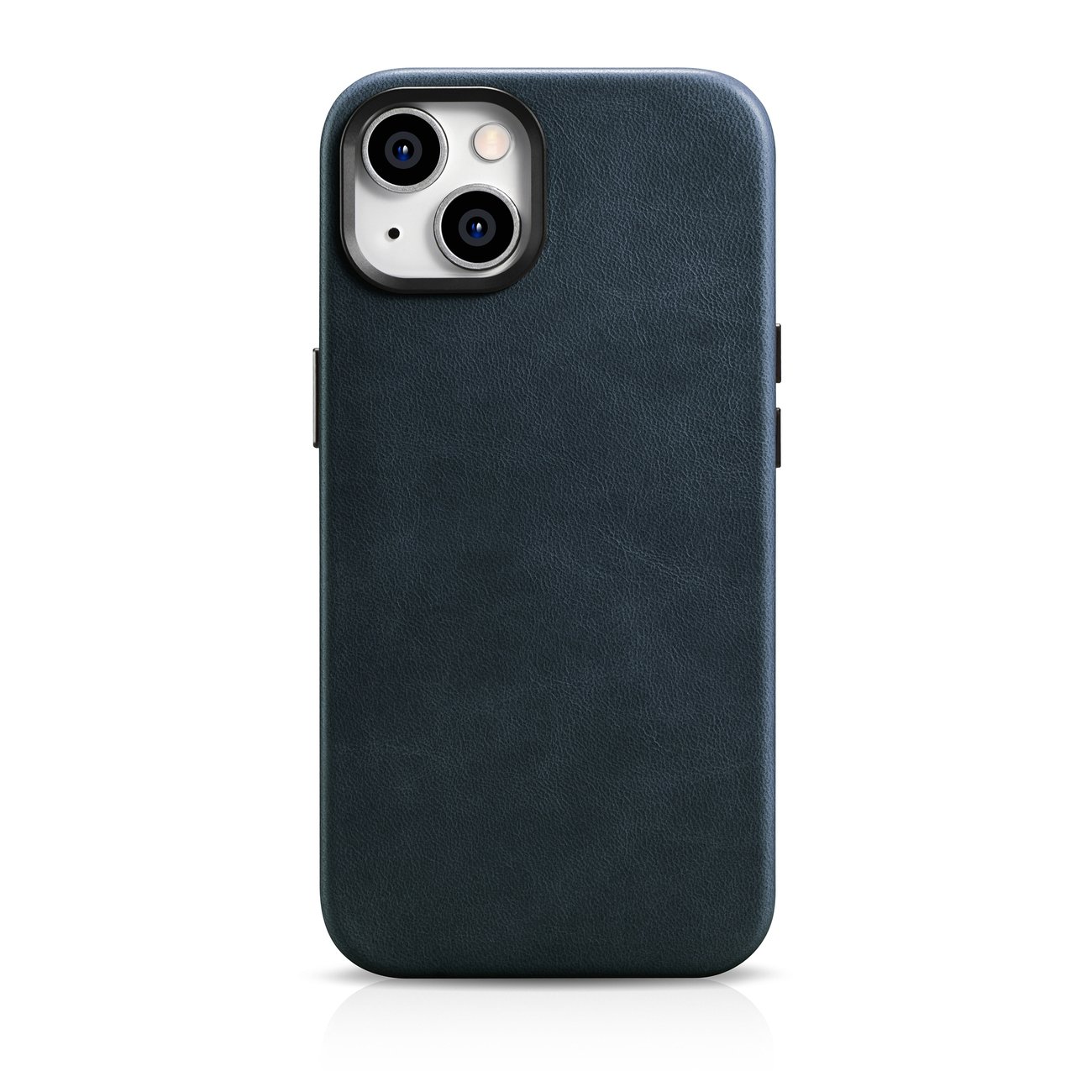 iCarer Öljyvaha Premium Nahkakotelo iPhone 14 Plus Magneettinen nahkakotelo MagSafe tumman sininen (WMI14220703-BU)