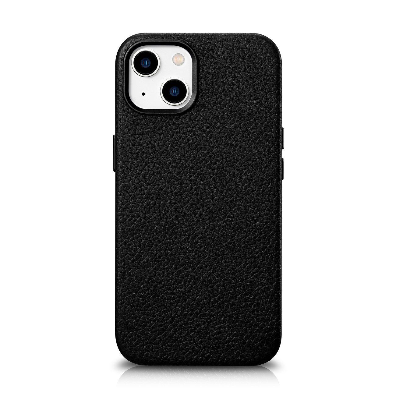 iCarer Litchi Premium Nahkakotelo iPhone 14 Plus Magneettinen nahkakotelo MagSafe musta (WMI14220711-BK)