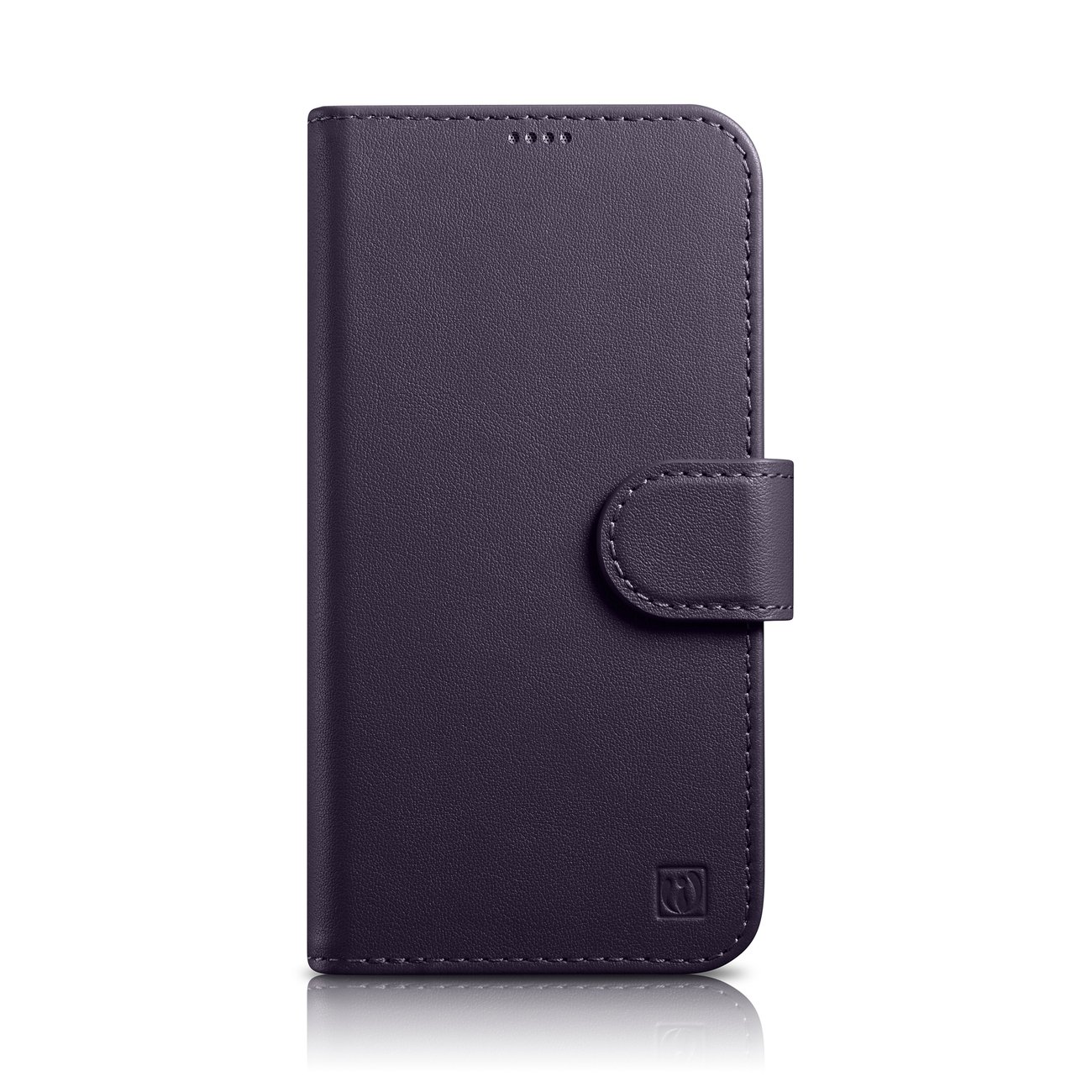 iCarer lompakko asia 2in1 kansi iPhone 14 Pro Anti-RFID nahka Flip Case tumman violetti (WMI14220726-DP)