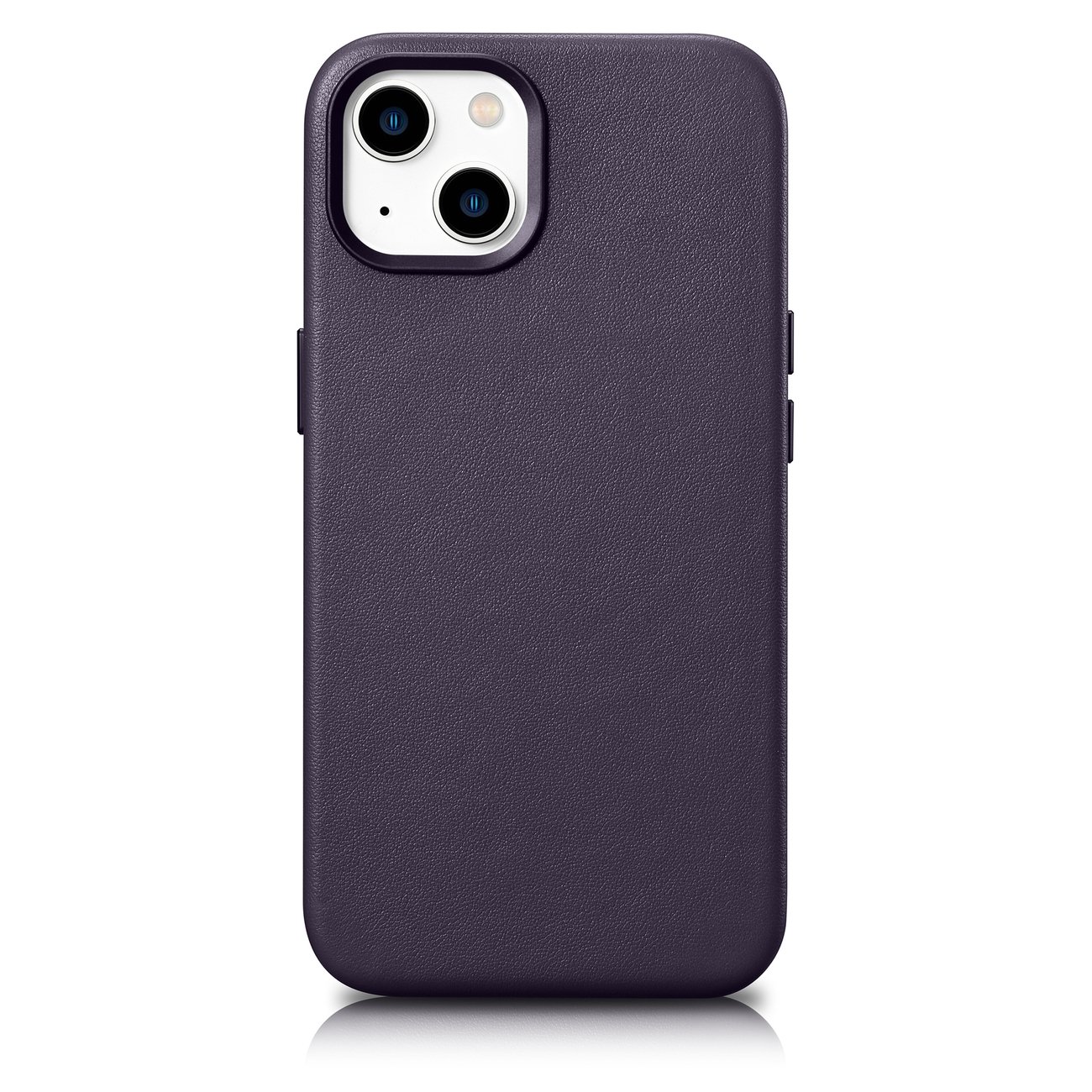 iCarer Kotelo Nahkakotelo Kotelo iPhone 14 Plus tumman violetti (MagSafe-yhteensopiva)