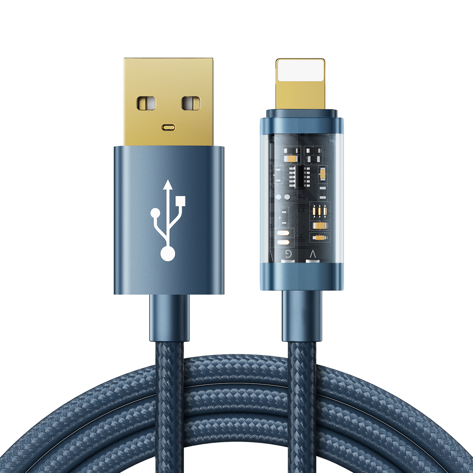 Joyroom S-UL012A12 USB-A Lightning kaapeli 2.4A 20W 1.2m (sininen)