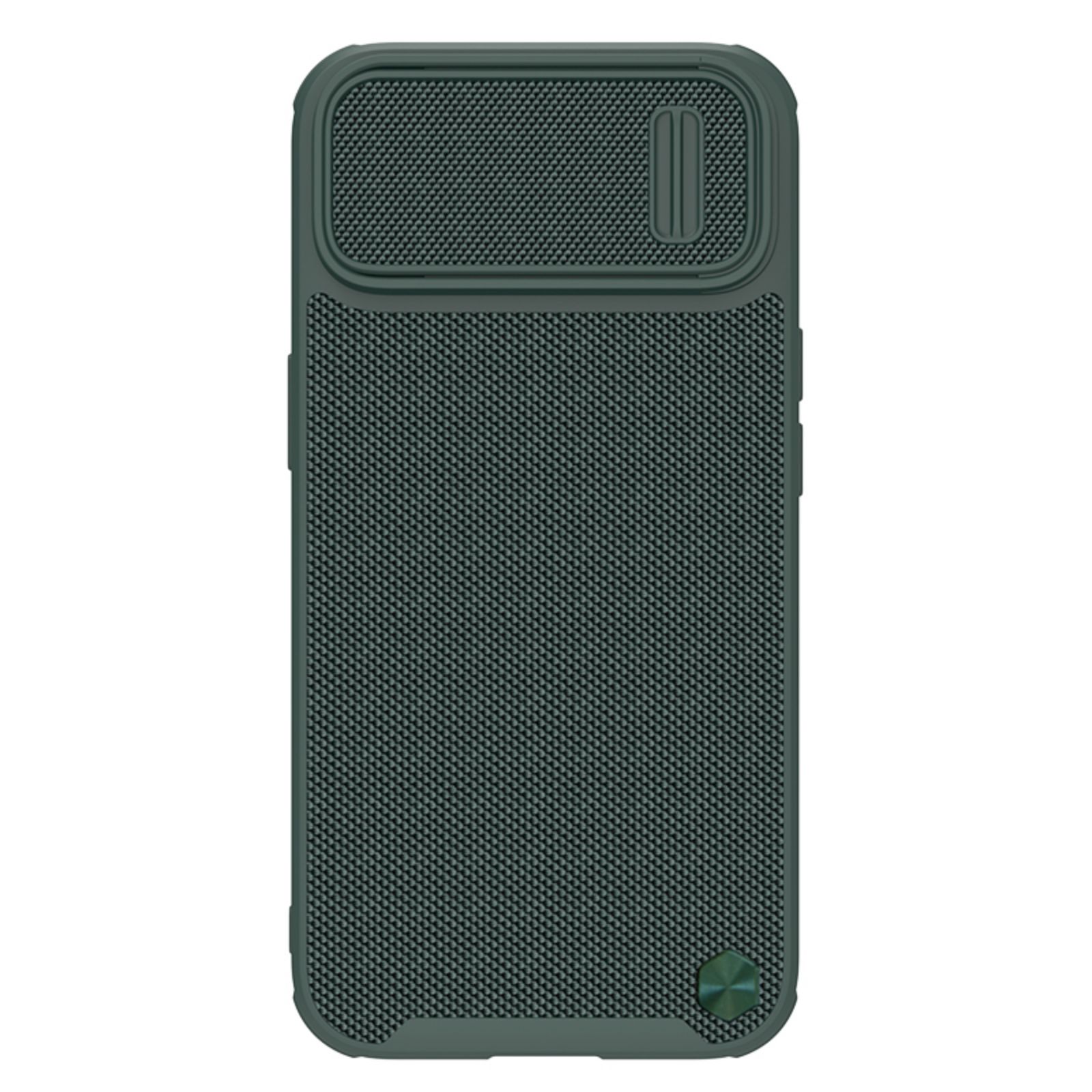 Nillkin Textured S Case iPhone 14 Pro Max panssaroitu suojus, jossa kameran suojus tummanvihreä