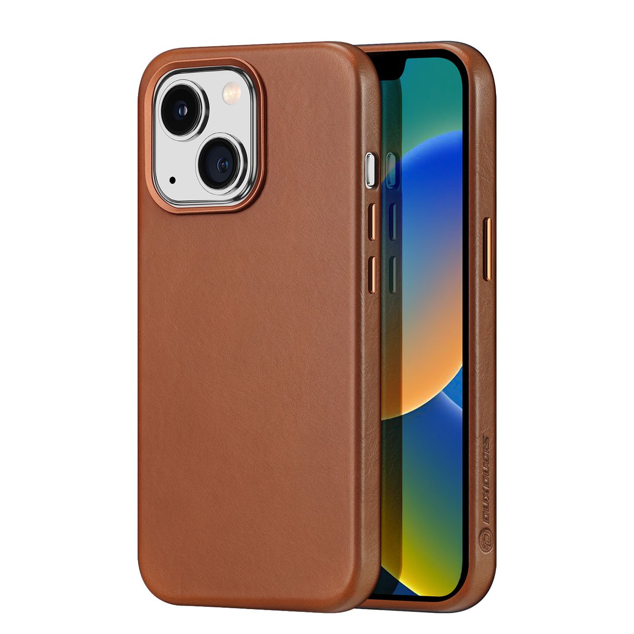 Dux Ducis Napoli iPhone 14 Plus magneettinen nahkakotelo MagSafe ruskea