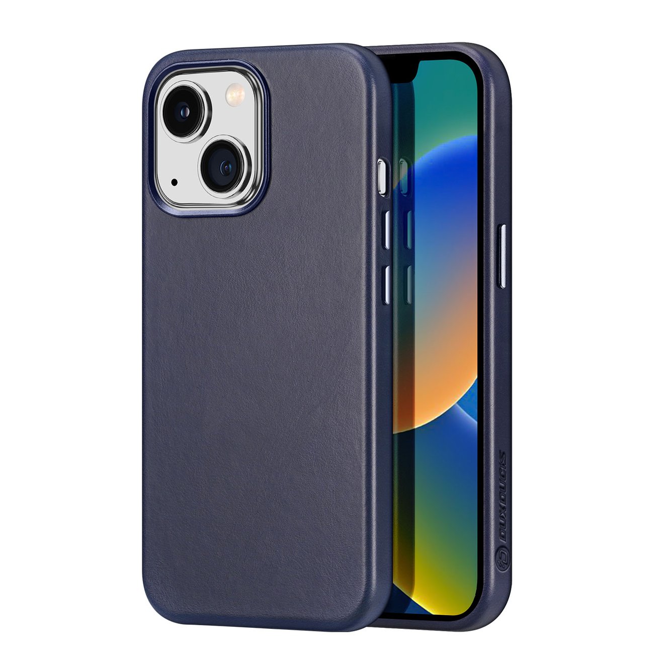 Dux Ducis Napoli kotelo iPhone 14 Plus magneettinen nahkakotelo MagSafe sininen