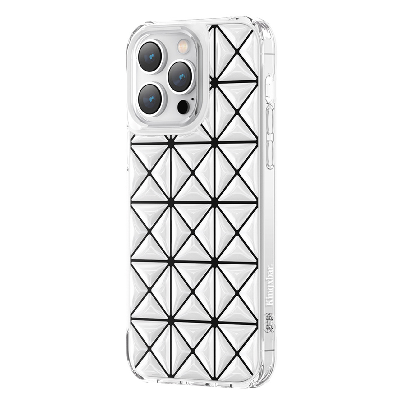 Kingxbar Miya-sarjan kotelo iPhone 14 Pro takakuori valkoinen