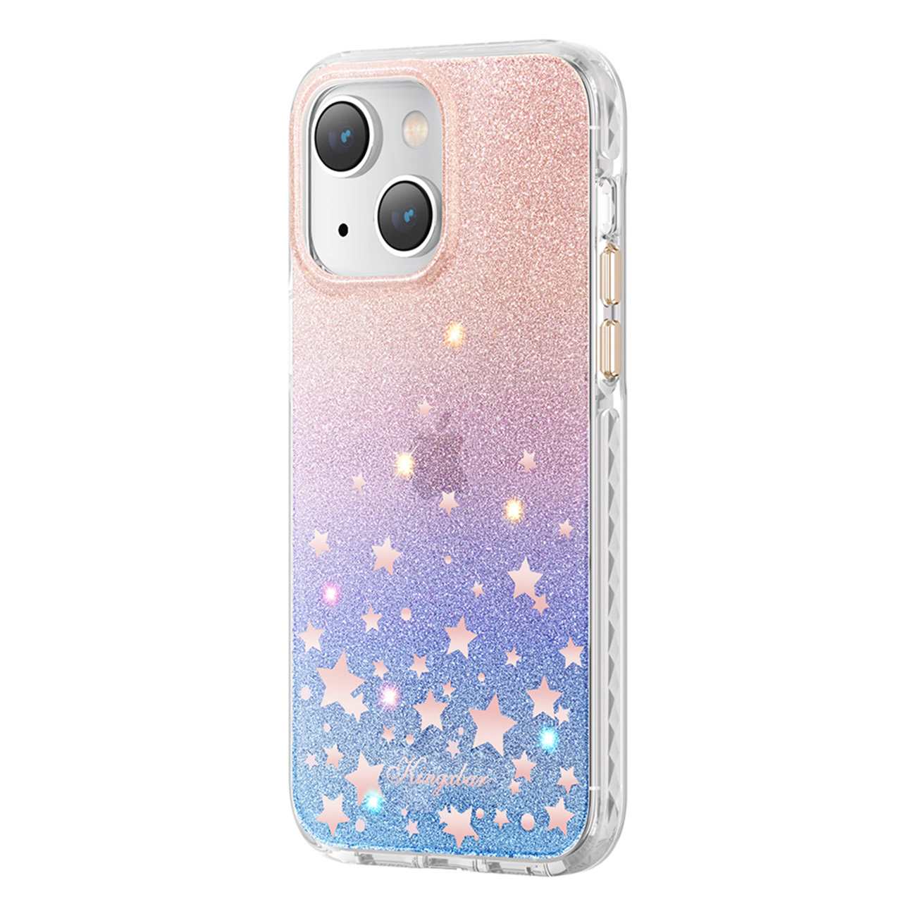 Kingxbar Heart Star Series tapauksessa iPhone 14 Plus tapauksessa eläinradan tähdet