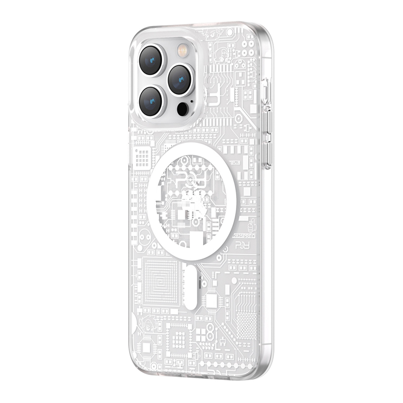 Kingxbar PQY Geek Series magneettinen kotelo iPhone 14 Pro Max MagSafe hopea