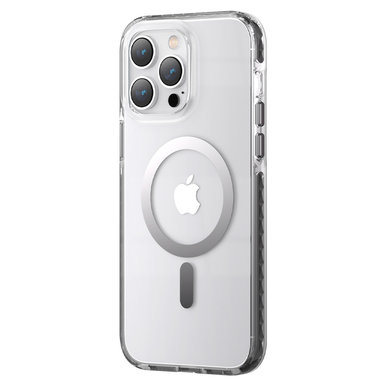 Kingxbar PQY Ice Crystal Series magneettinen kotelo iPhone 14 Plus MagSafe harmaa