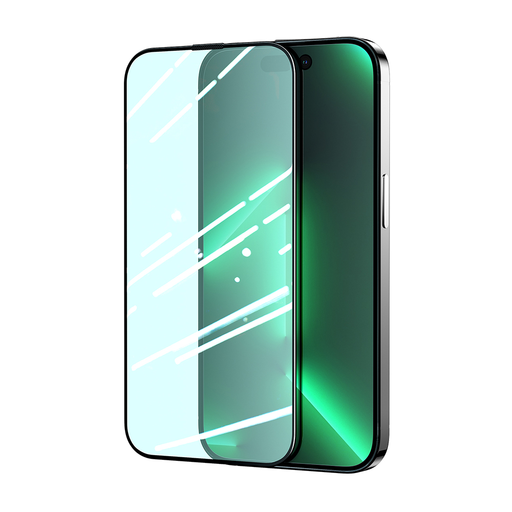 Joyroom Knight Vihreä lasi iPhone 14 Plus -puhelimelle, jossa on koko näytön sininen valosuodatin (JR-G03)