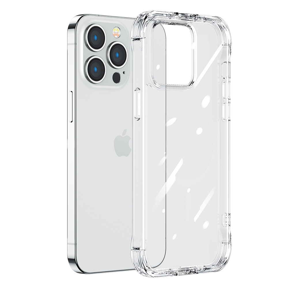 Joyroom Defender-sarjan kotelo kansi iPhone 14 panssaroitu koukku kansi jalusta kirkas (JR-14H1)