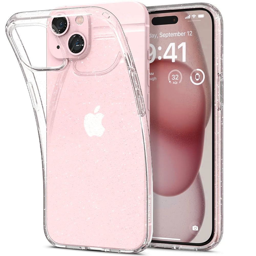 Spigen Liquid Crystal iPhone 14 Plus -kotelo - Kirkas kimallus