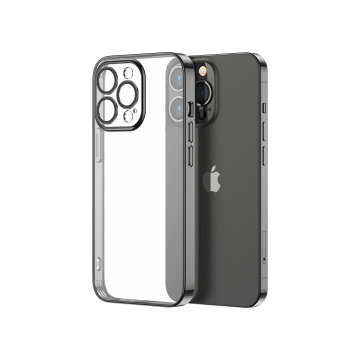 Joyroom 14Q Case tapauksessa iPhone 14 Plus tapauksessa kansi metallinen kehys musta (JR-14Q3-musta)