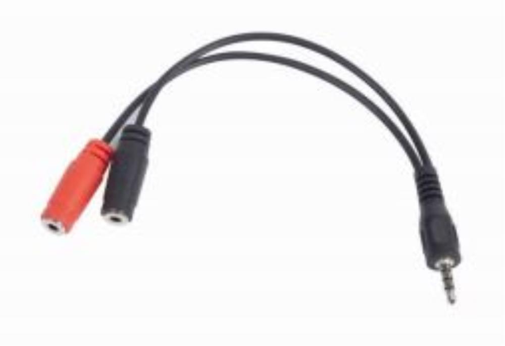 Audiokaapeli 3,5 mm 4-napainen / 3,5 mm stereo + mikrofoni CCA-417 GEMBIRD