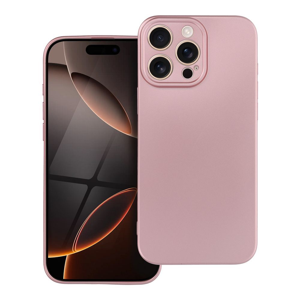 Metallinen Suojakuori iPhone 16 PRO MAX:lle vaaleanpunainen