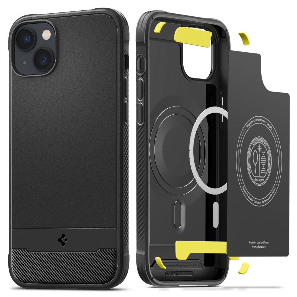 Spigen Rugged Armor Mag Case MagSafe -kotelo iPhone 14:lle - Matta musta