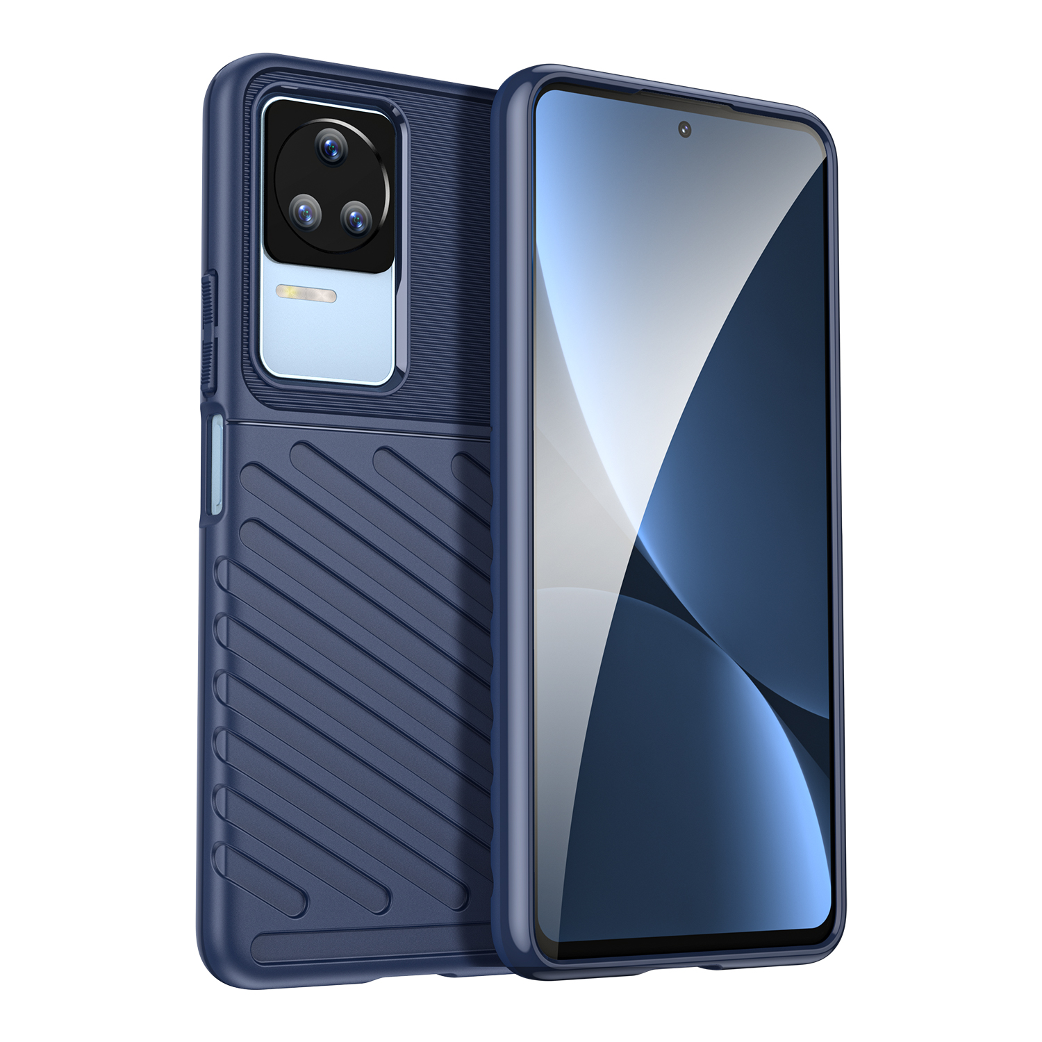 Thunder Kotelo Xiaomi Poco F4 5G silikoni panssari tapauksessa sininen