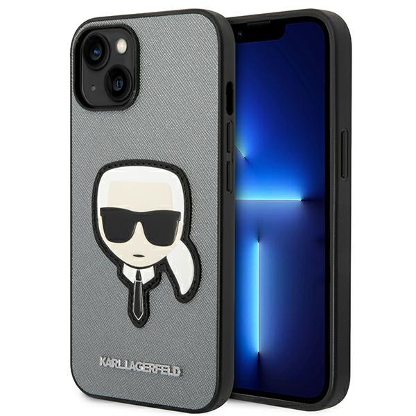 Karl Lagerfeld Saffiano Karl's Head Patch kotelo iPhone 14 Plus - hopea - hopea