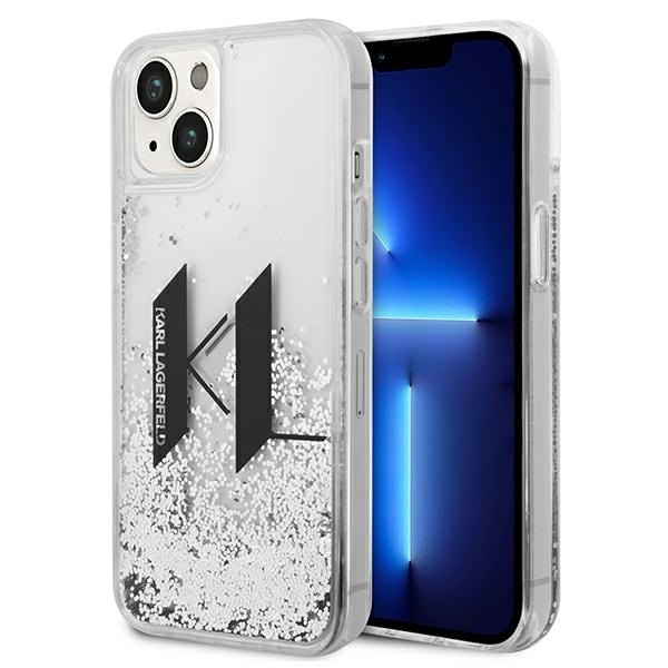 Karl Lagerfeld Liquid Glitter Big KL kotelo iPhone 14 - hopea - hopea