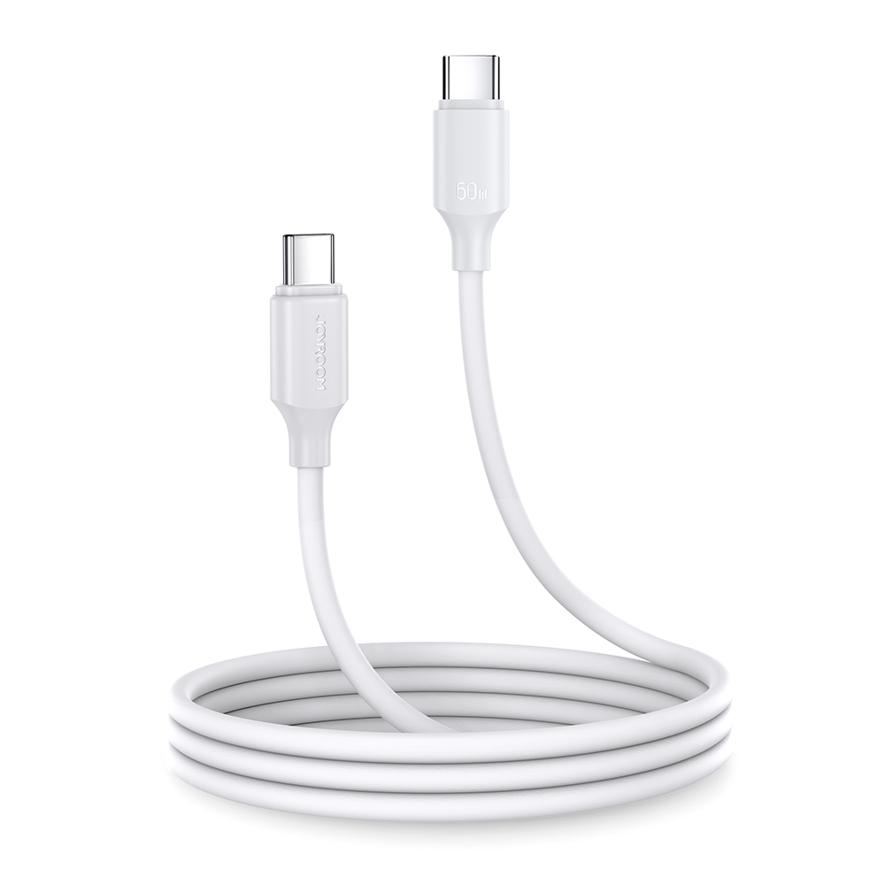 Joyroom Long-Lasting Series A9 USB-C / USB-C PD QC kaapeli 60W 3A 1m - valkoinen