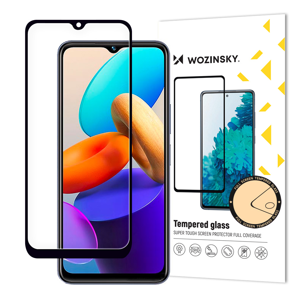 Wozinsky Full Glue karkaistu lasi Vivo Y35 / Y22 / Y22s koko näytön kehys musta (tapaus ystävällinen)