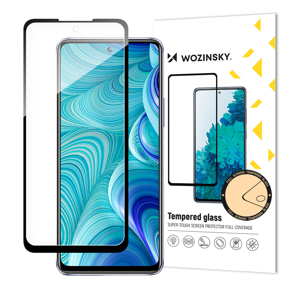 Wozinsky Full Glue Infinix Hot 11S NFC Full Screen karkaistu lasi kehyksellä musta (koteloystävällinen)