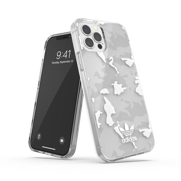 Adidas OR SnapCase Camo iPhone 12/12 Pro läpinäkyvä/valkoinen 43705
